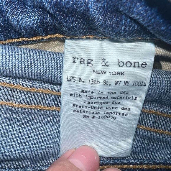 Rag & Bone Dre Skinny Raw Hem Jeans in Amelie Size 27 EUC - Picture 10 of 10